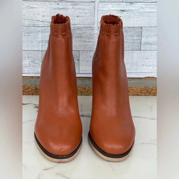 See By Chloe chestnut Leather Ankle Length Boots Size 40/9.5 - Picture 2 of 12